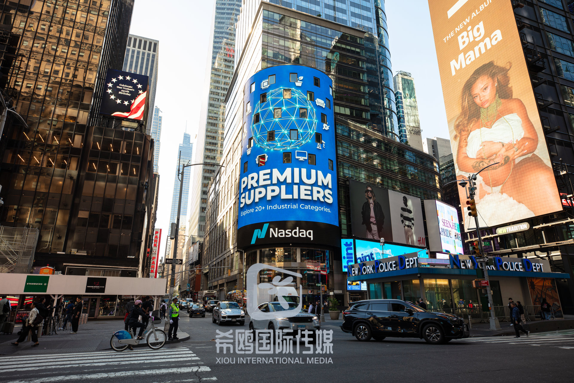 纳斯达克大屏客户案例 2026年06月03日 纽约时代广场大屏广告实拍