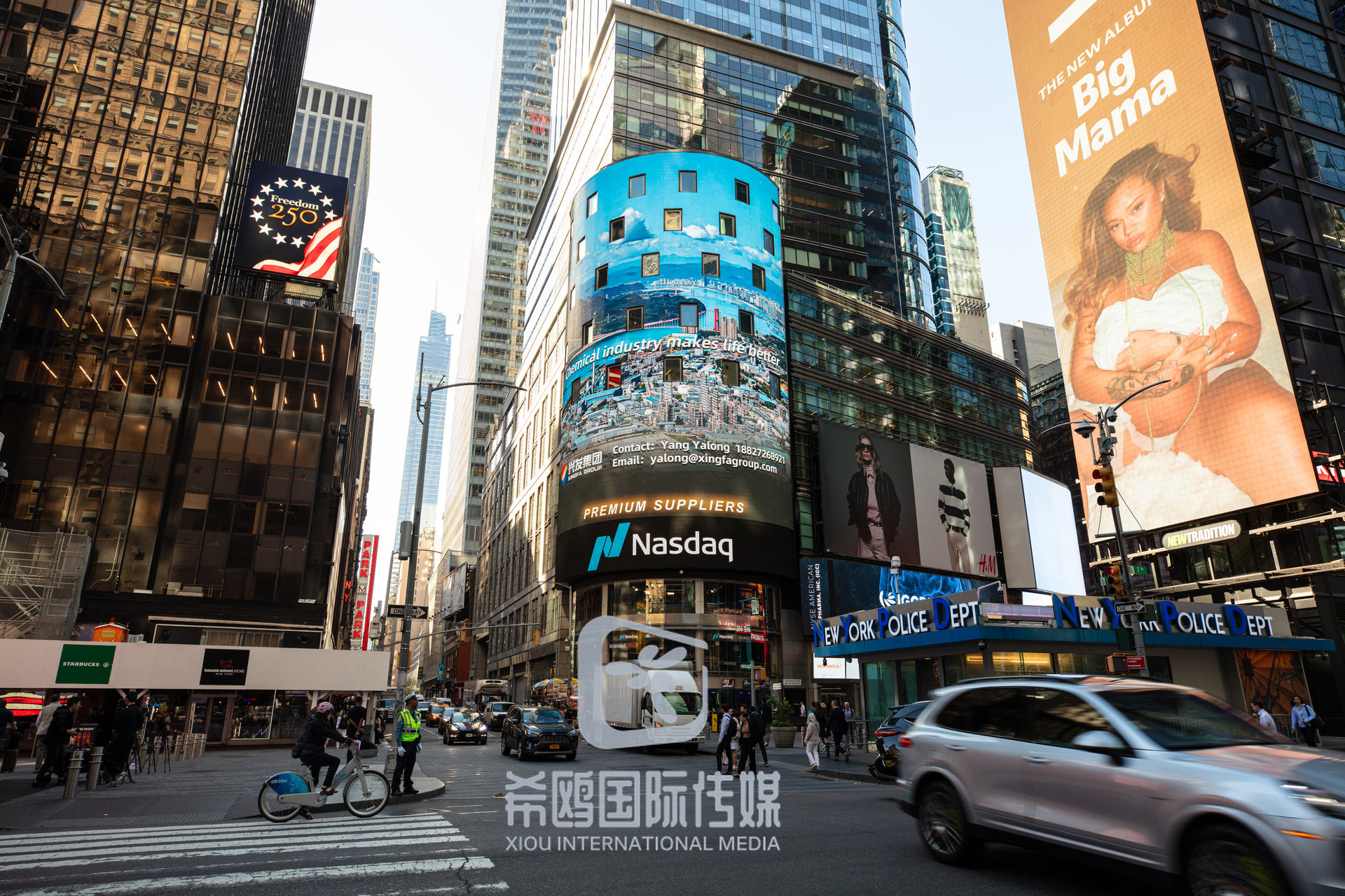 纳斯达克大屏客户案例 2026年06月03日 纽约时代广场大屏广告实拍