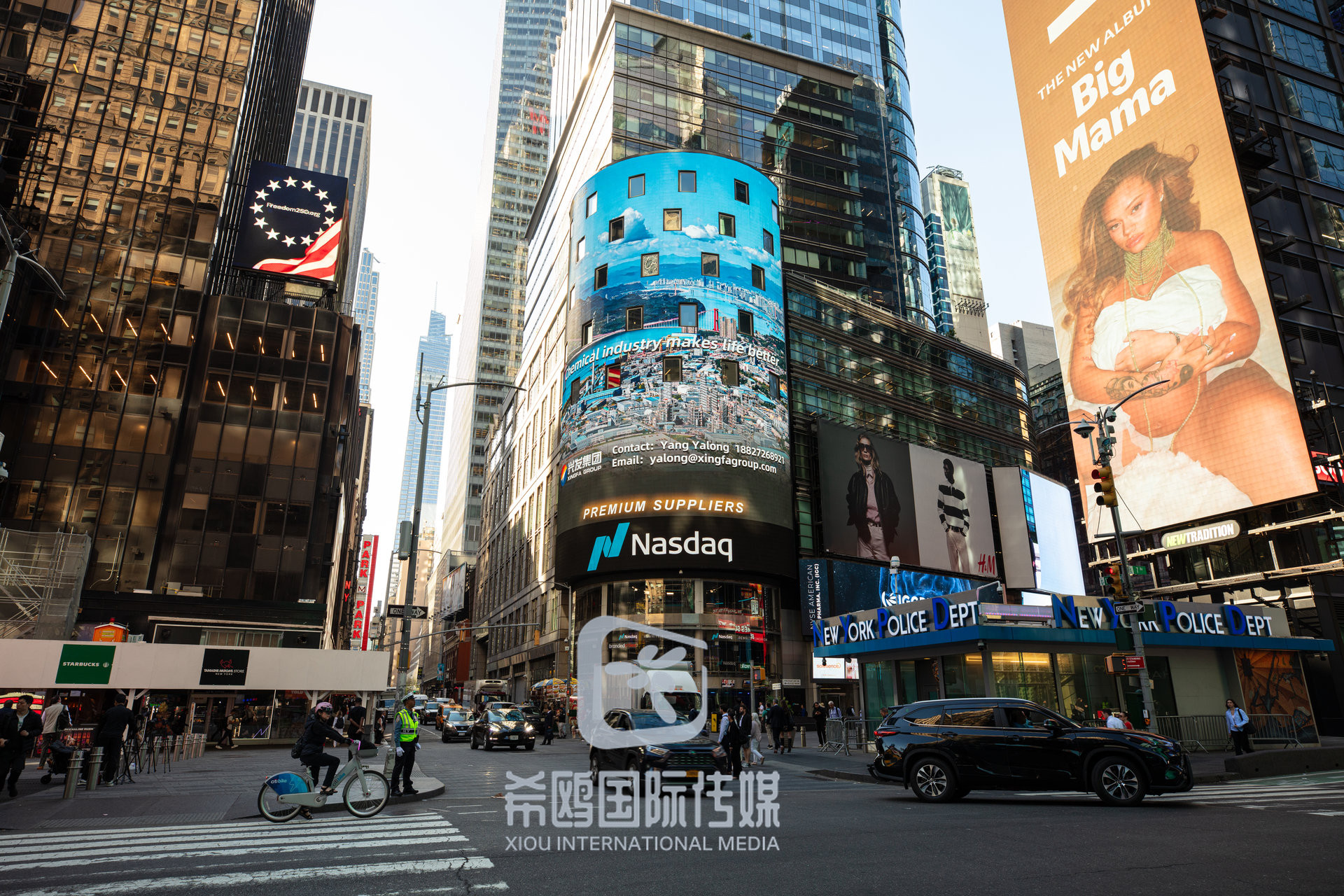 纳斯达克大屏客户案例 2026年06月03日 纽约时代广场大屏广告实拍