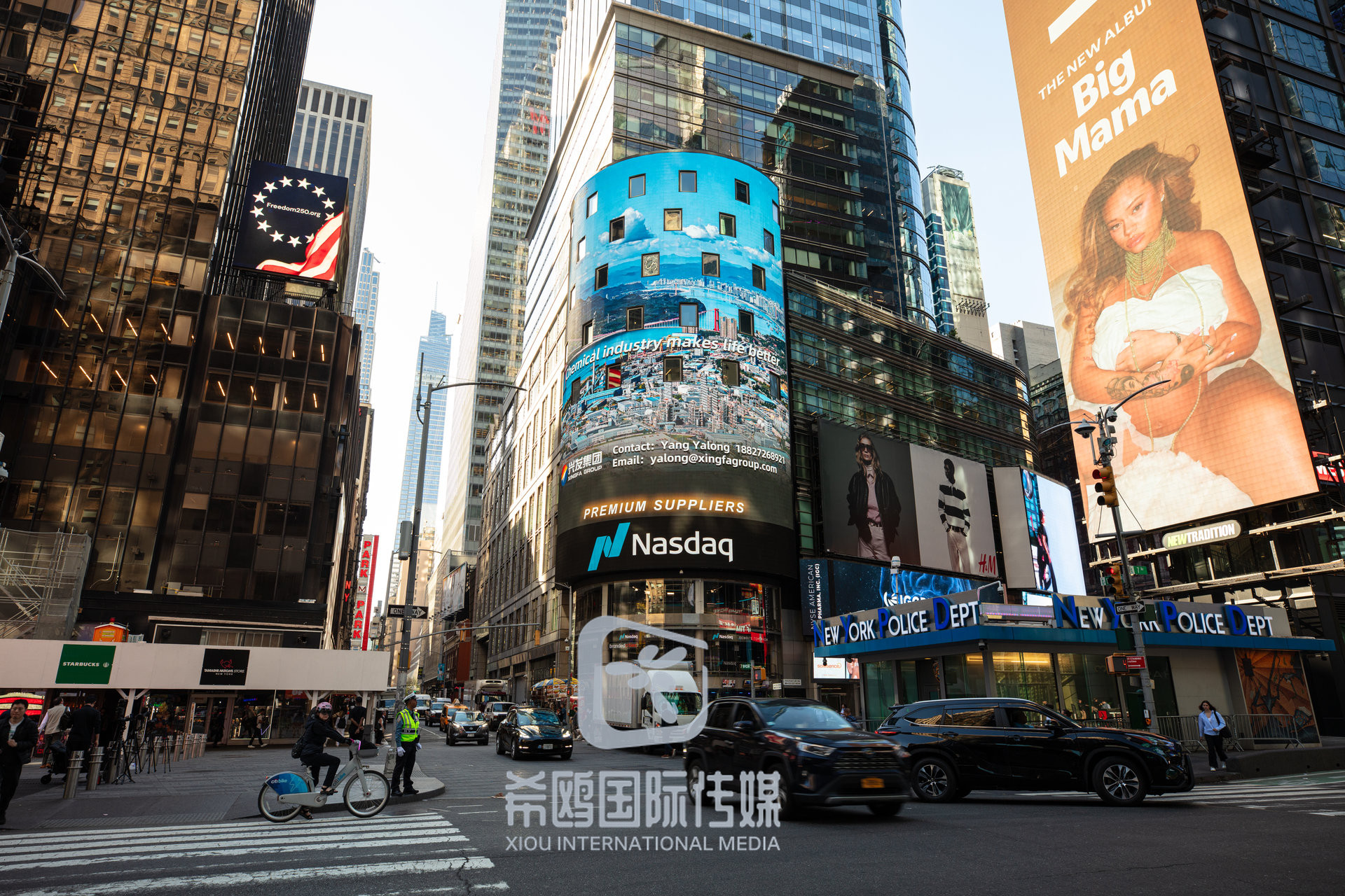 纳斯达克大屏客户案例 2026年06月03日 纽约时代广场大屏广告实拍