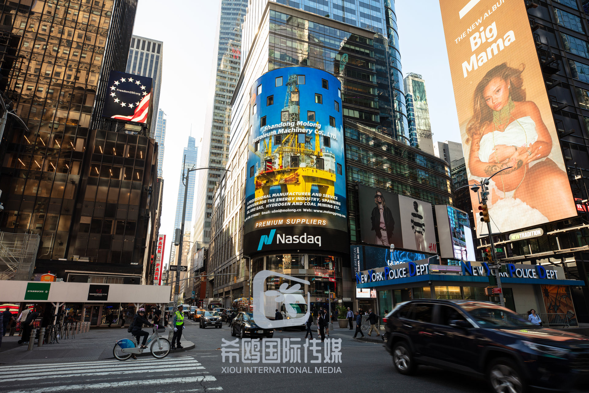 纳斯达克大屏客户案例 2026年06月03日 纽约时代广场大屏广告实拍