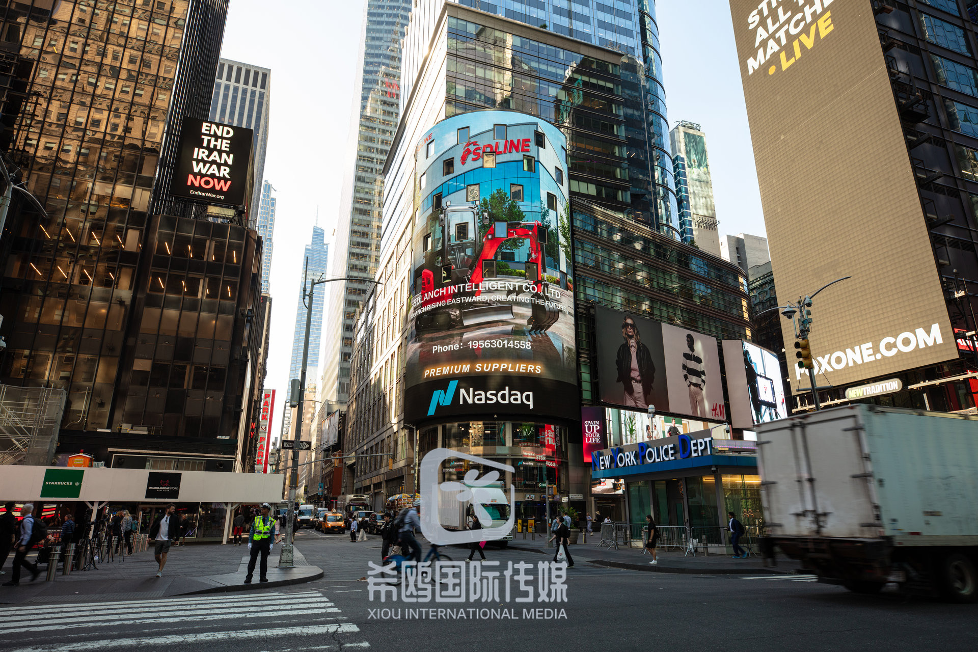 纳斯达克大屏客户案例 2026年06月03日 纽约时代广场大屏广告实拍