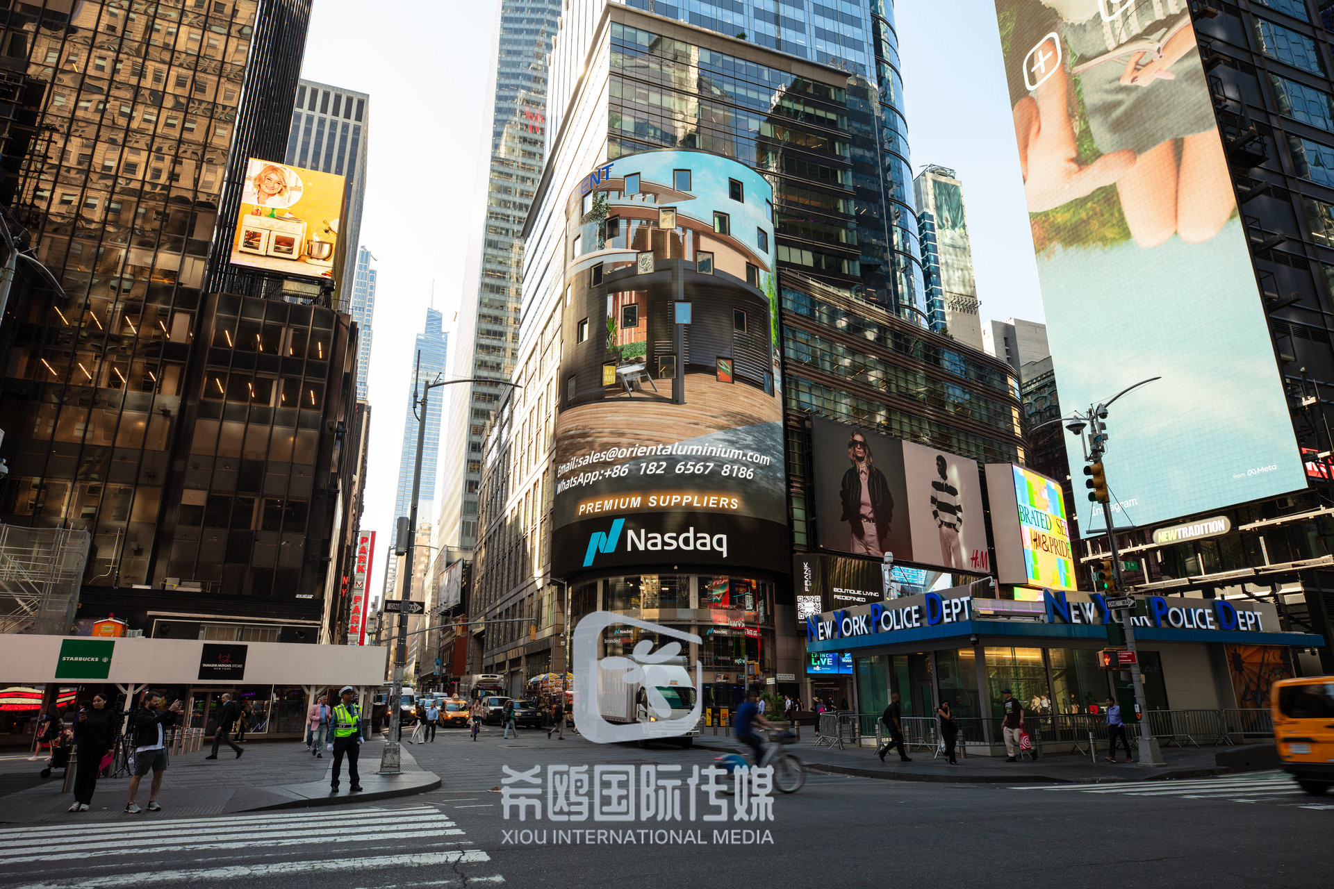 纳斯达克大屏客户案例 2026年06月03日 纽约时代广场大屏广告实拍