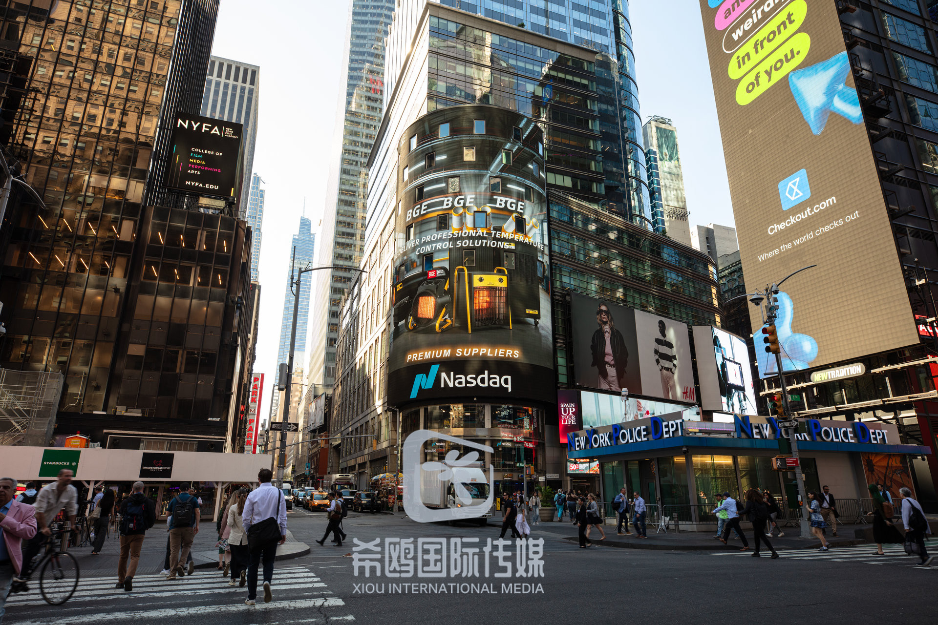纳斯达克大屏客户案例 2026年06月03日 纽约时代广场大屏广告实拍