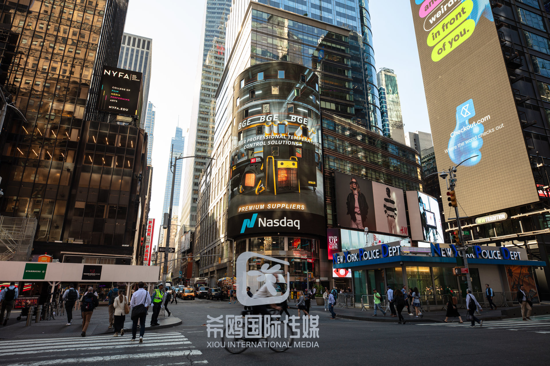 纳斯达克大屏客户案例 2026年06月03日 纽约时代广场大屏广告实拍