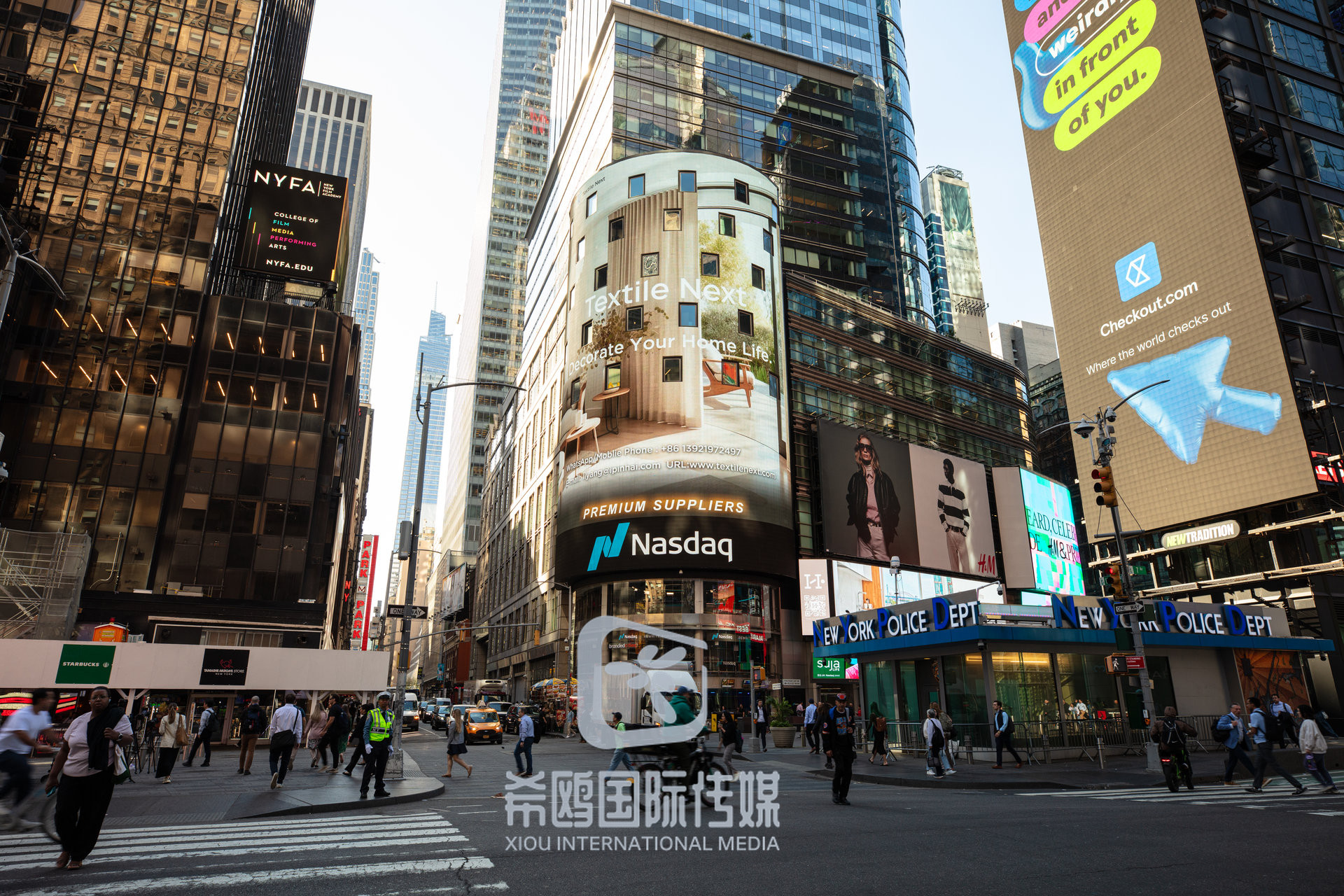 纳斯达克大屏客户案例 2026年06月03日 纽约时代广场大屏广告实拍
