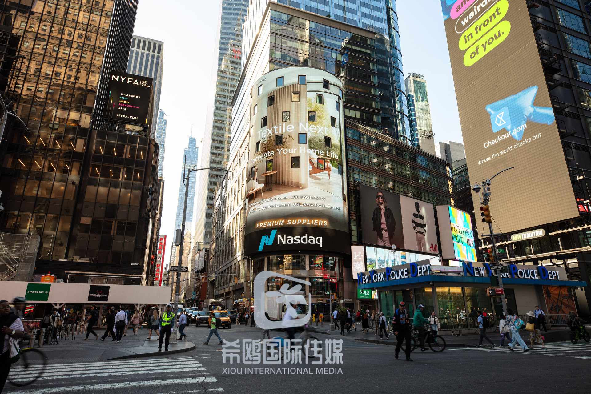 纳斯达克大屏客户案例 2026年06月03日 纽约时代广场大屏广告实拍