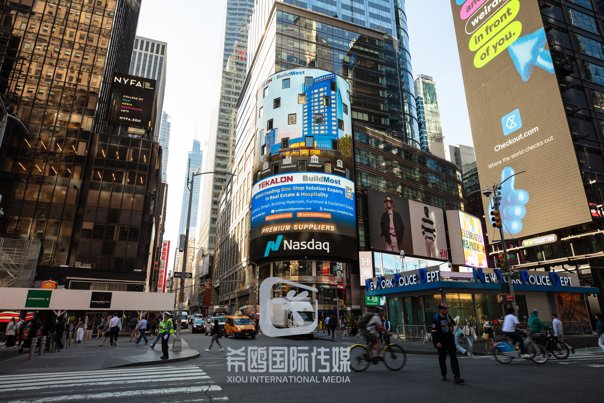 纳斯达克大屏客户案例 2026年06月03日 纽约时代广场大屏广告实拍