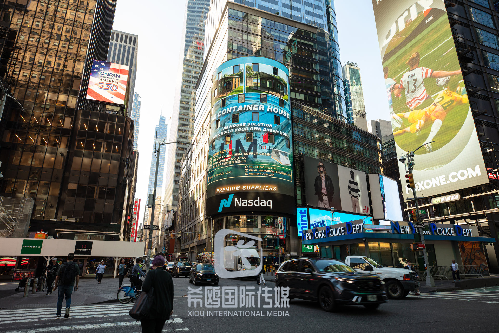 纳斯达克大屏客户案例 2026年06月03日 纽约时代广场大屏广告实拍