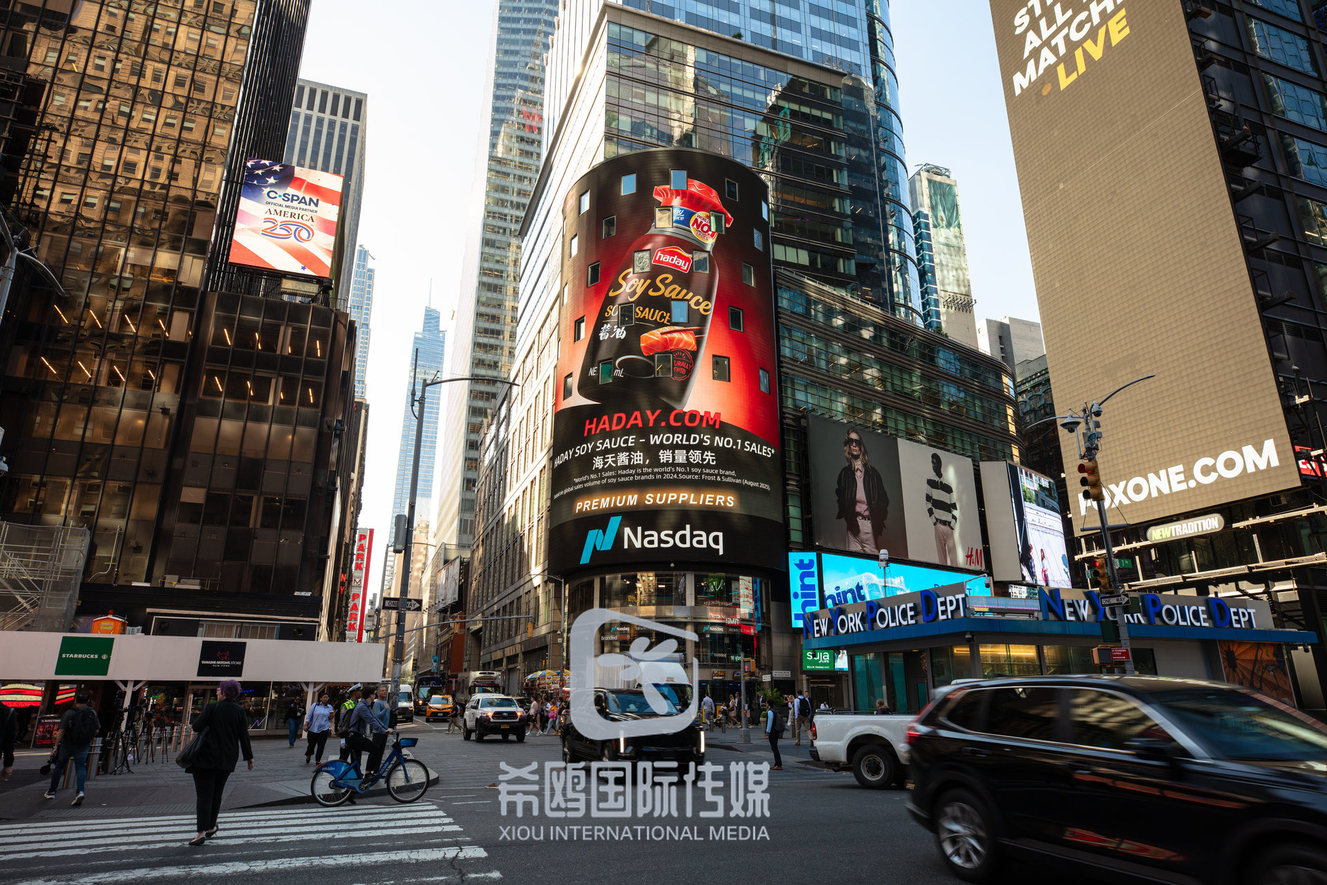纳斯达克大屏客户案例 2026年06月03日 纽约时代广场大屏广告实拍