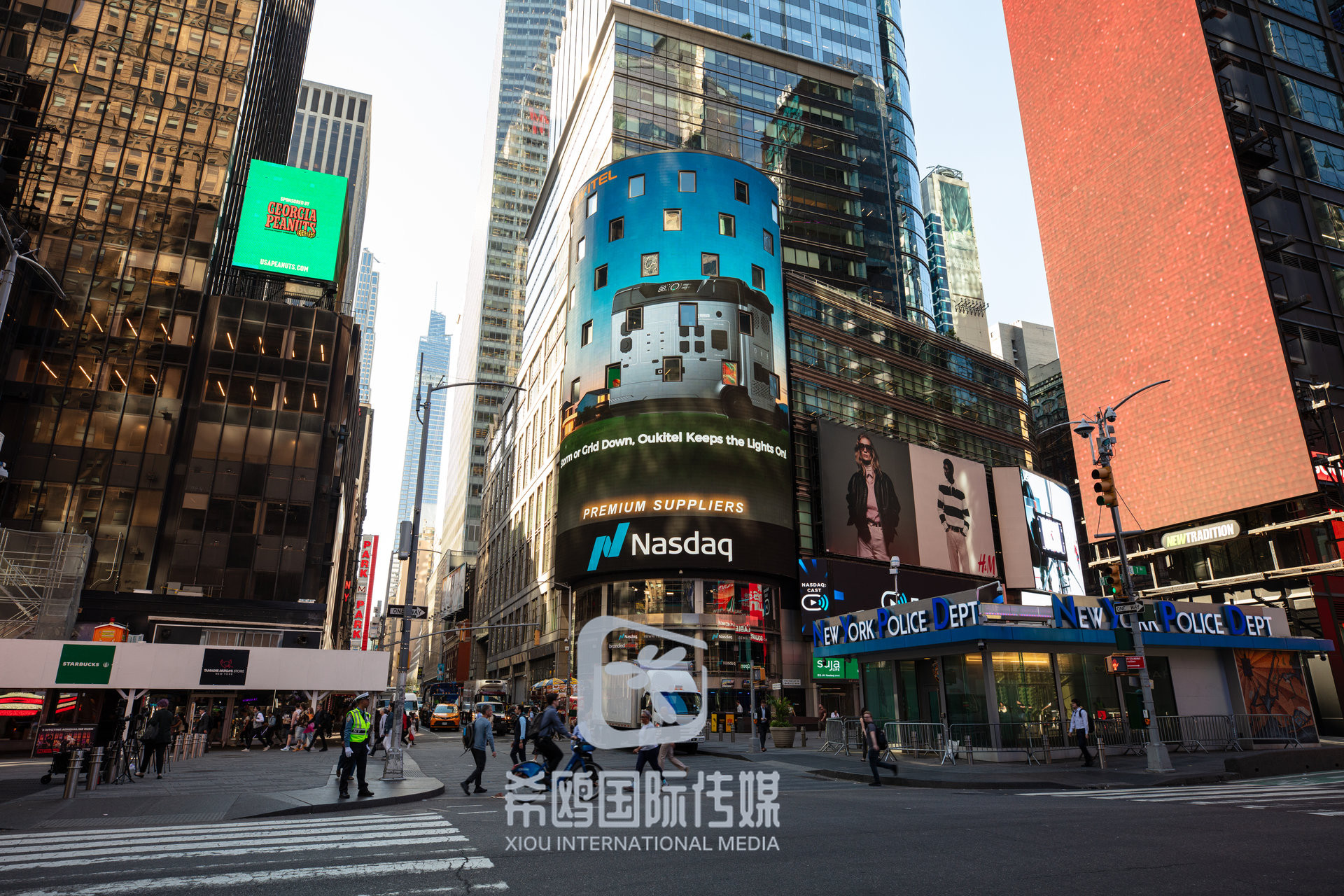 纳斯达克大屏客户案例 2026年06月03日 纽约时代广场大屏广告实拍