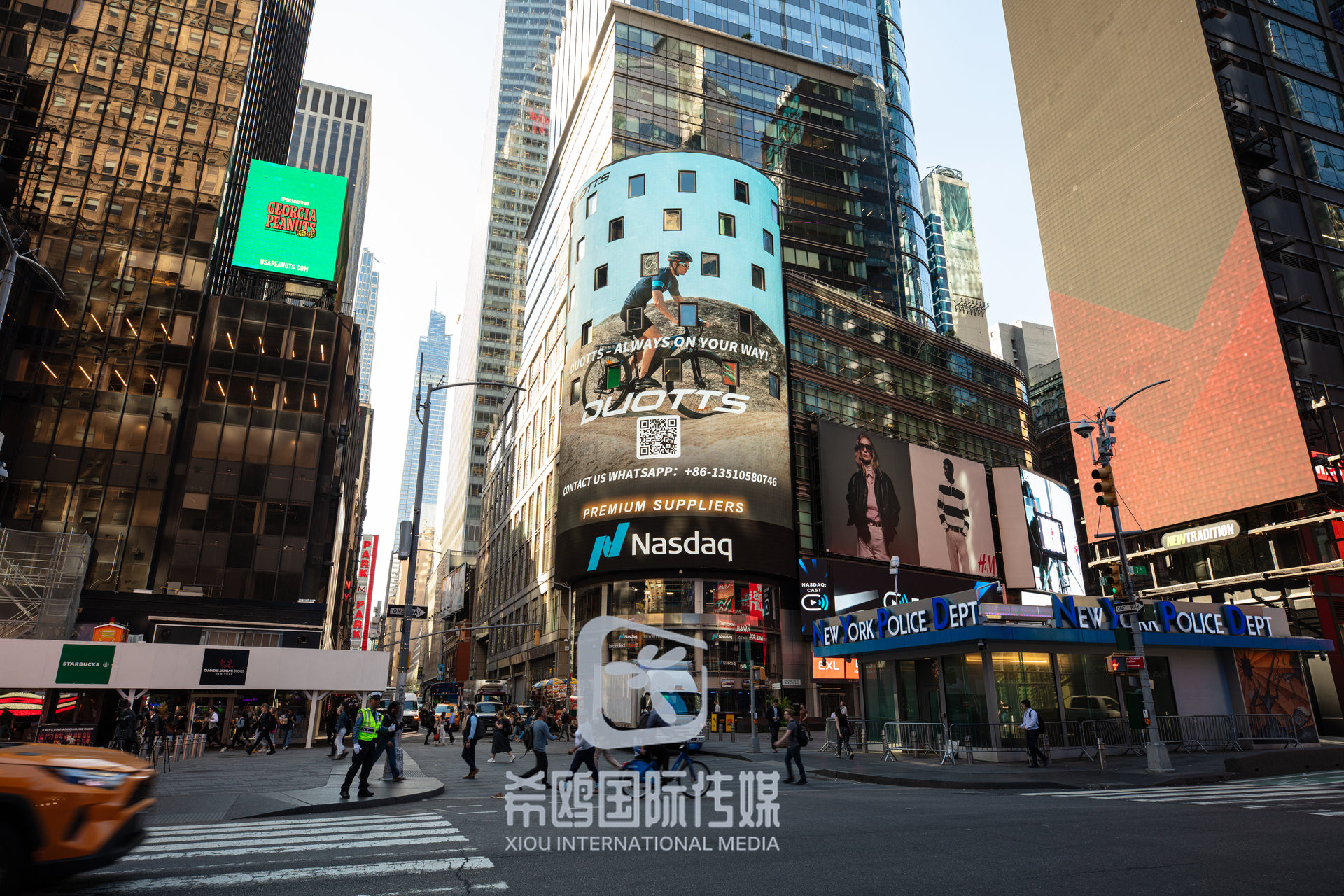 纳斯达克大屏客户案例 2026年06月03日 纽约时代广场大屏广告实拍