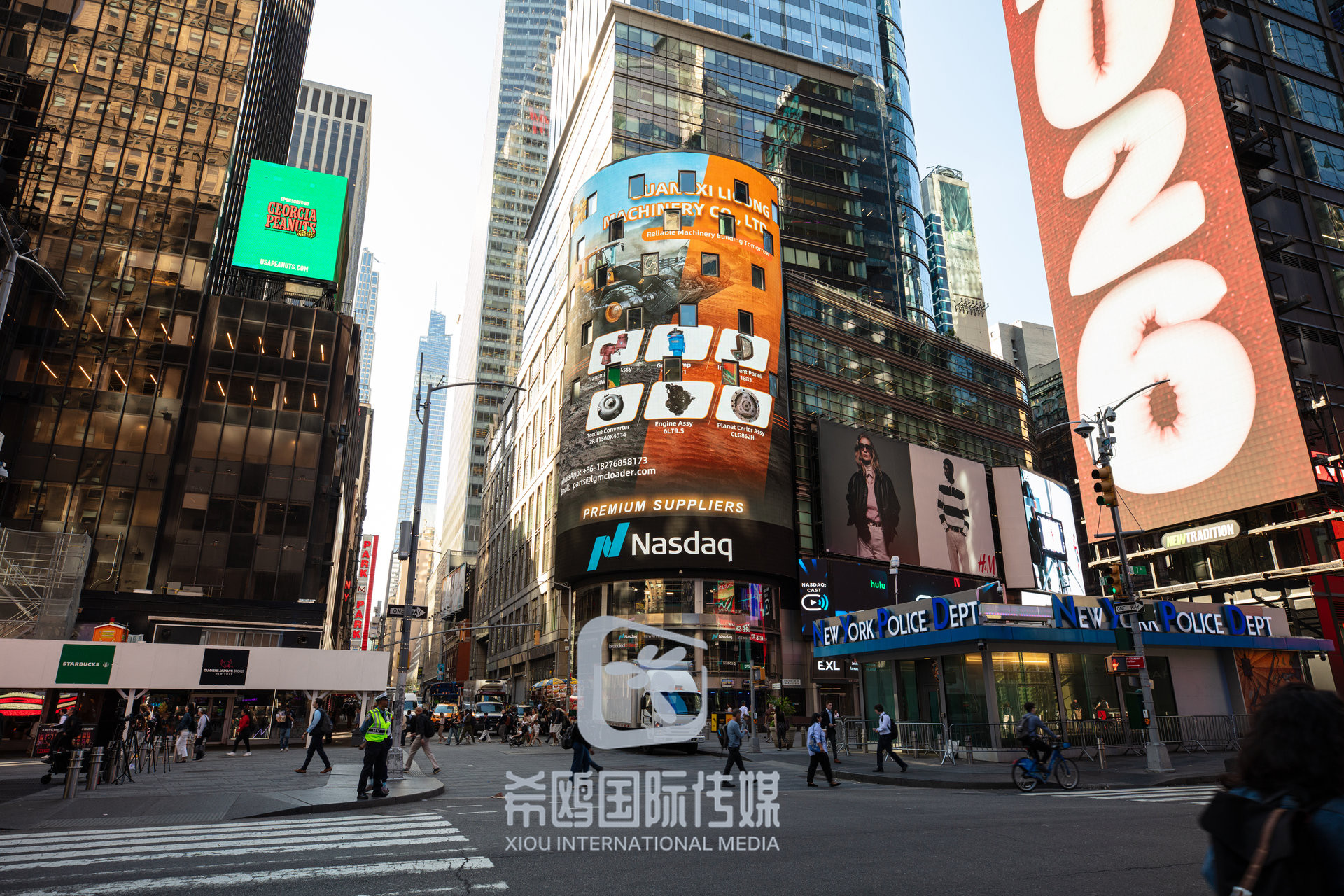 纳斯达克大屏客户案例 2026年06月03日 纽约时代广场大屏广告实拍