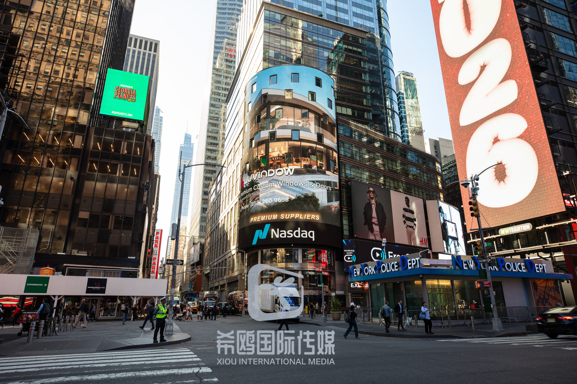 纳斯达克大屏客户案例 2026年06月03日 纽约时代广场大屏广告实拍