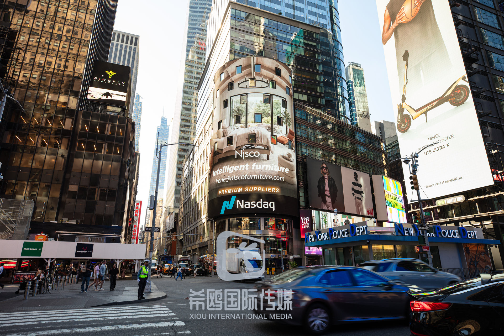 纳斯达克大屏客户案例 2026年06月03日 纽约时代广场大屏广告实拍