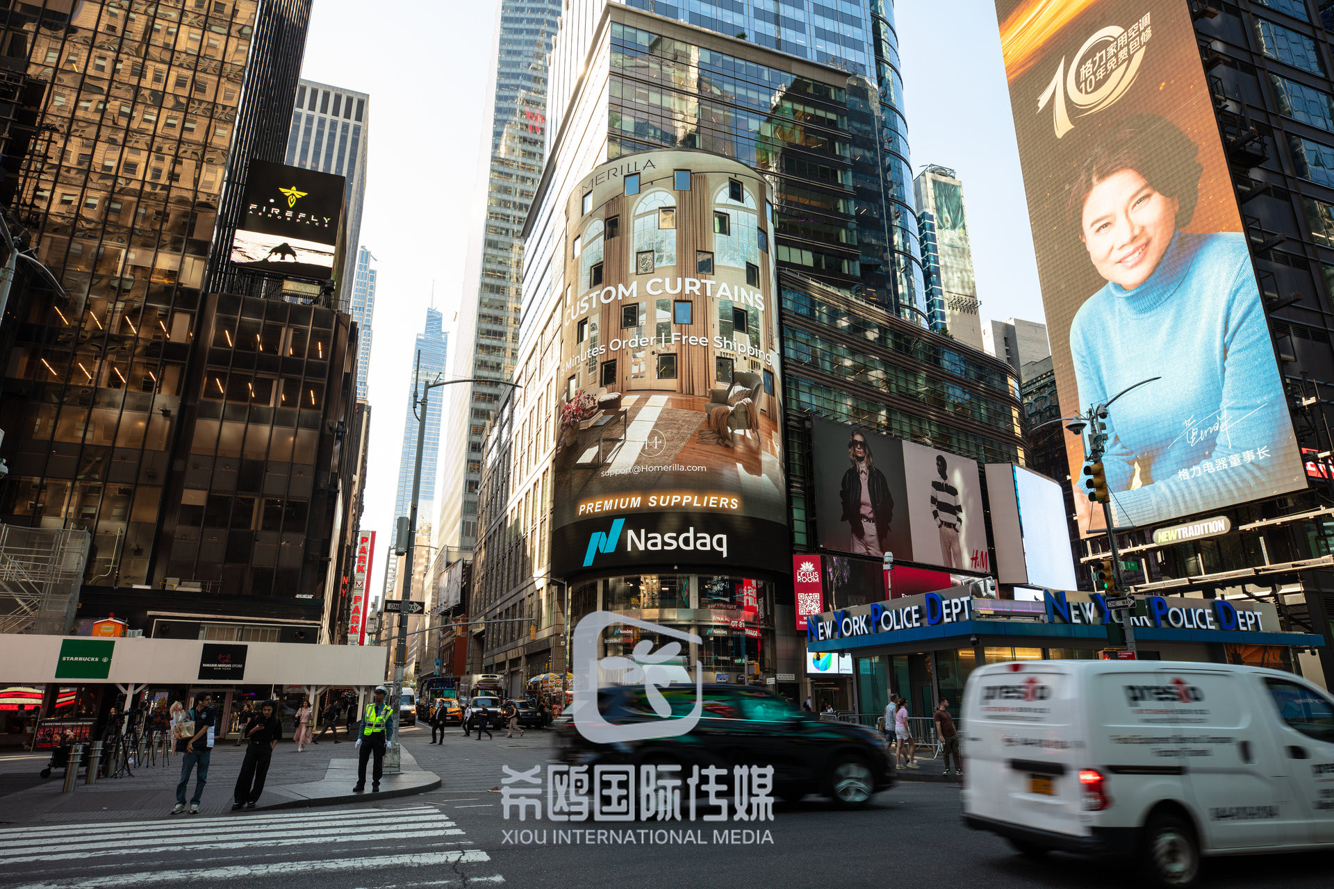 纳斯达克大屏客户案例 2026年06月03日 纽约时代广场大屏广告实拍
