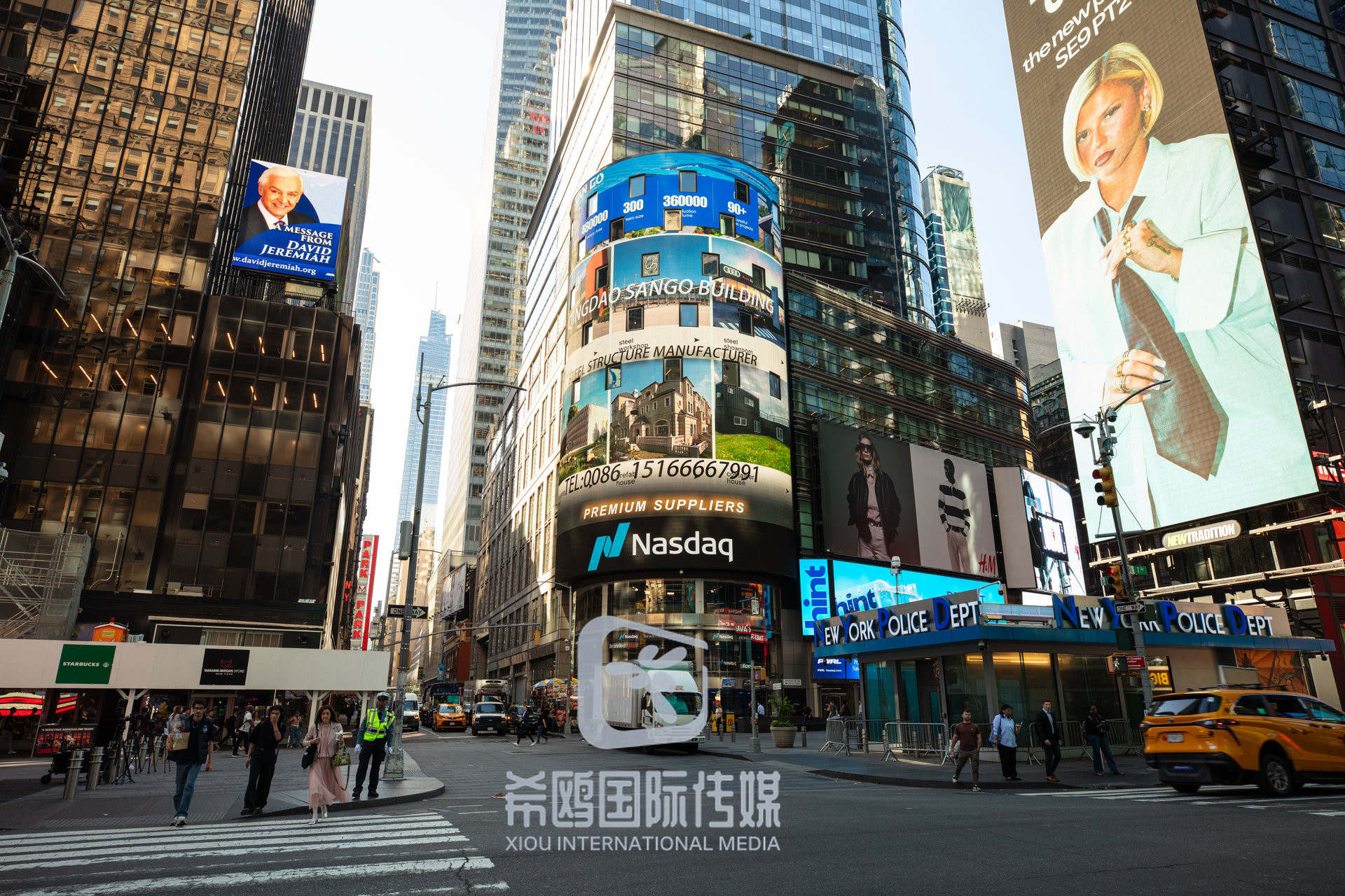 纳斯达克大屏客户案例 2026年06月03日 纽约时代广场大屏广告实拍