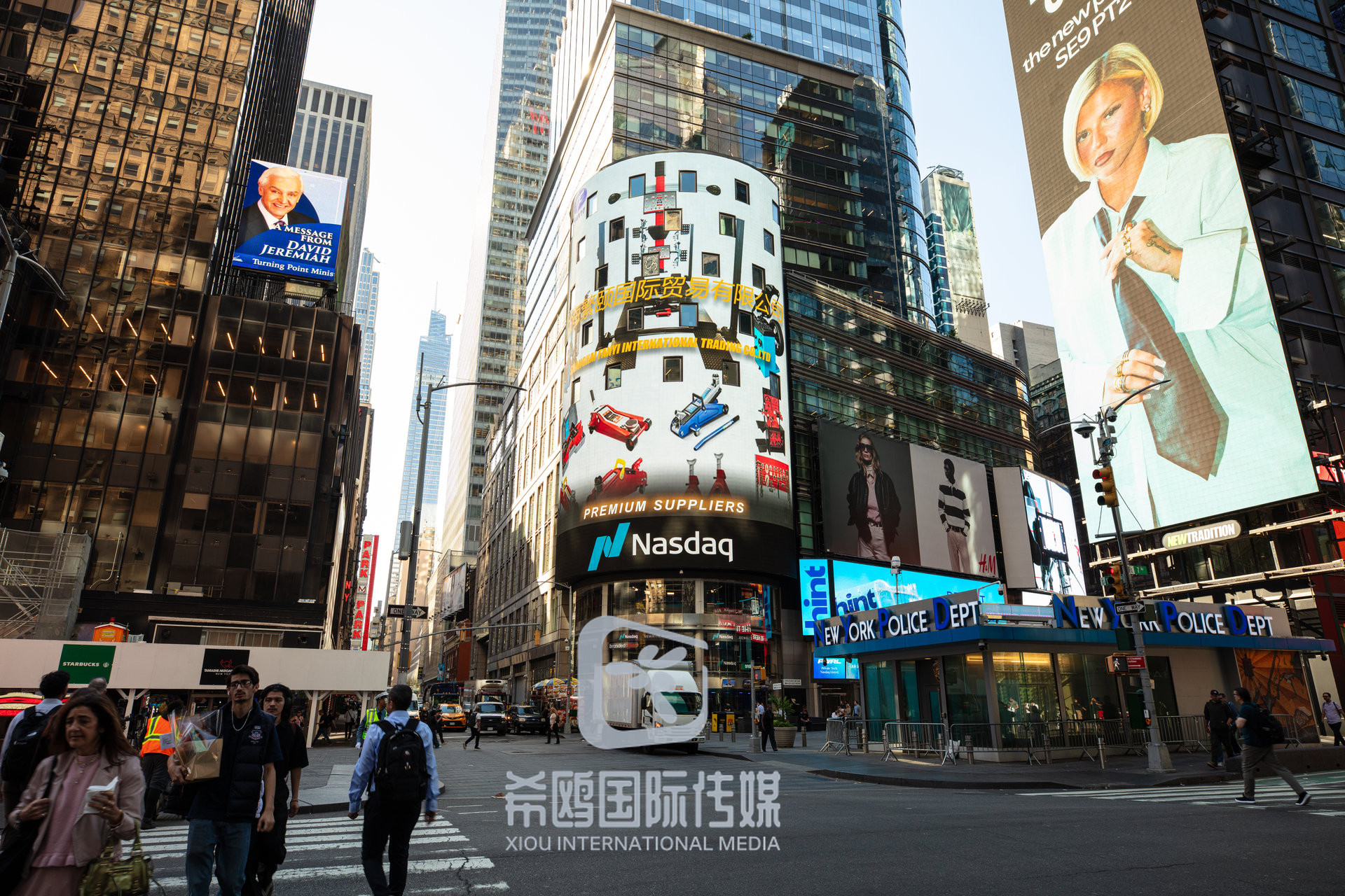 纳斯达克大屏客户案例 2026年06月03日 纽约时代广场大屏广告实拍