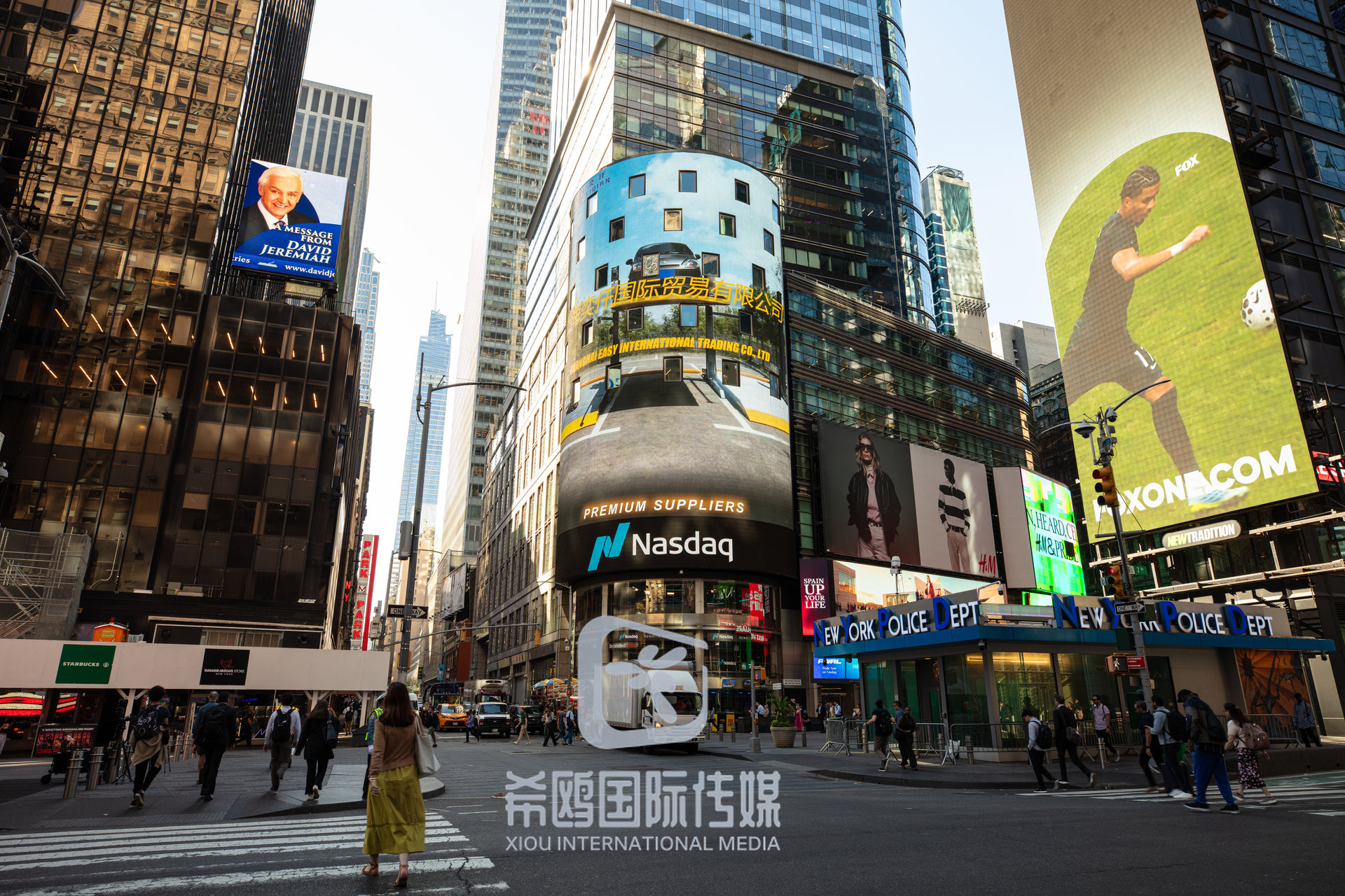 纳斯达克大屏客户案例 2026年06月03日 纽约时代广场大屏广告实拍