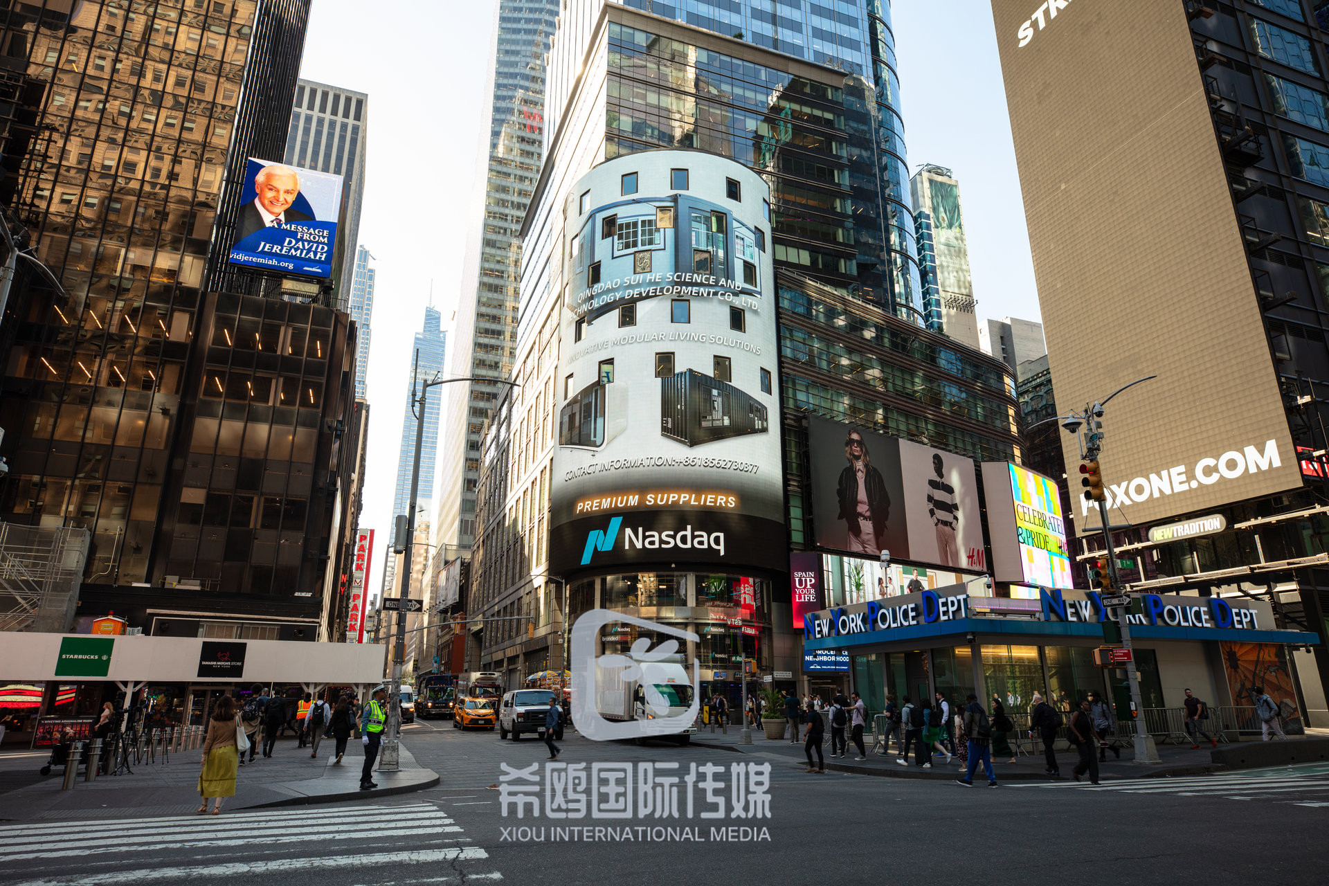 纳斯达克大屏客户案例 2026年06月03日 纽约时代广场大屏广告实拍