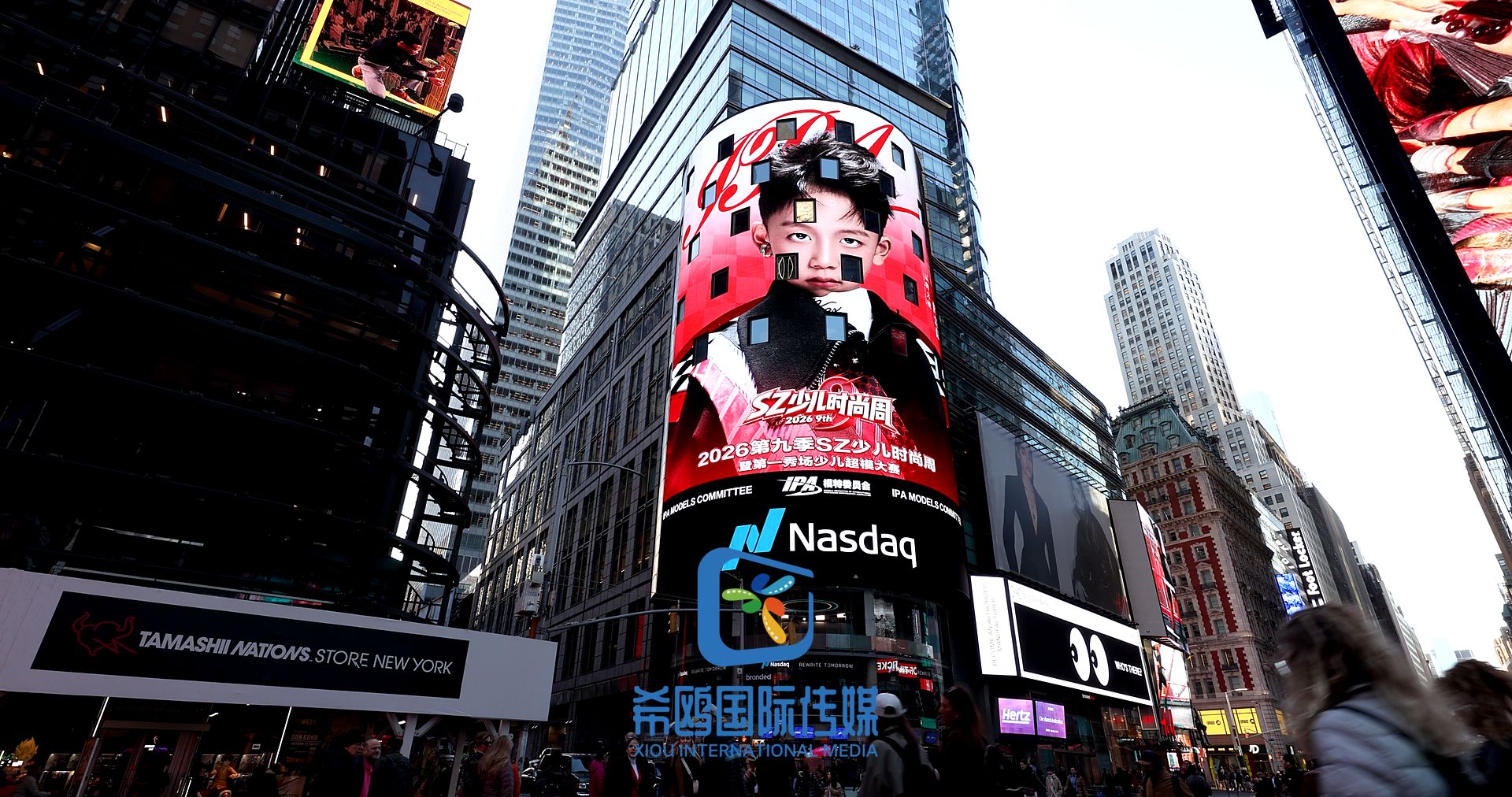 纳斯达克大屏客户案例 近期 纽约时代广场大屏广告实拍