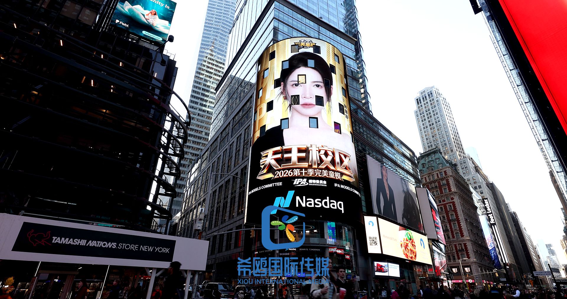 纳斯达克大屏客户案例 近期 纽约时代广场大屏广告实拍