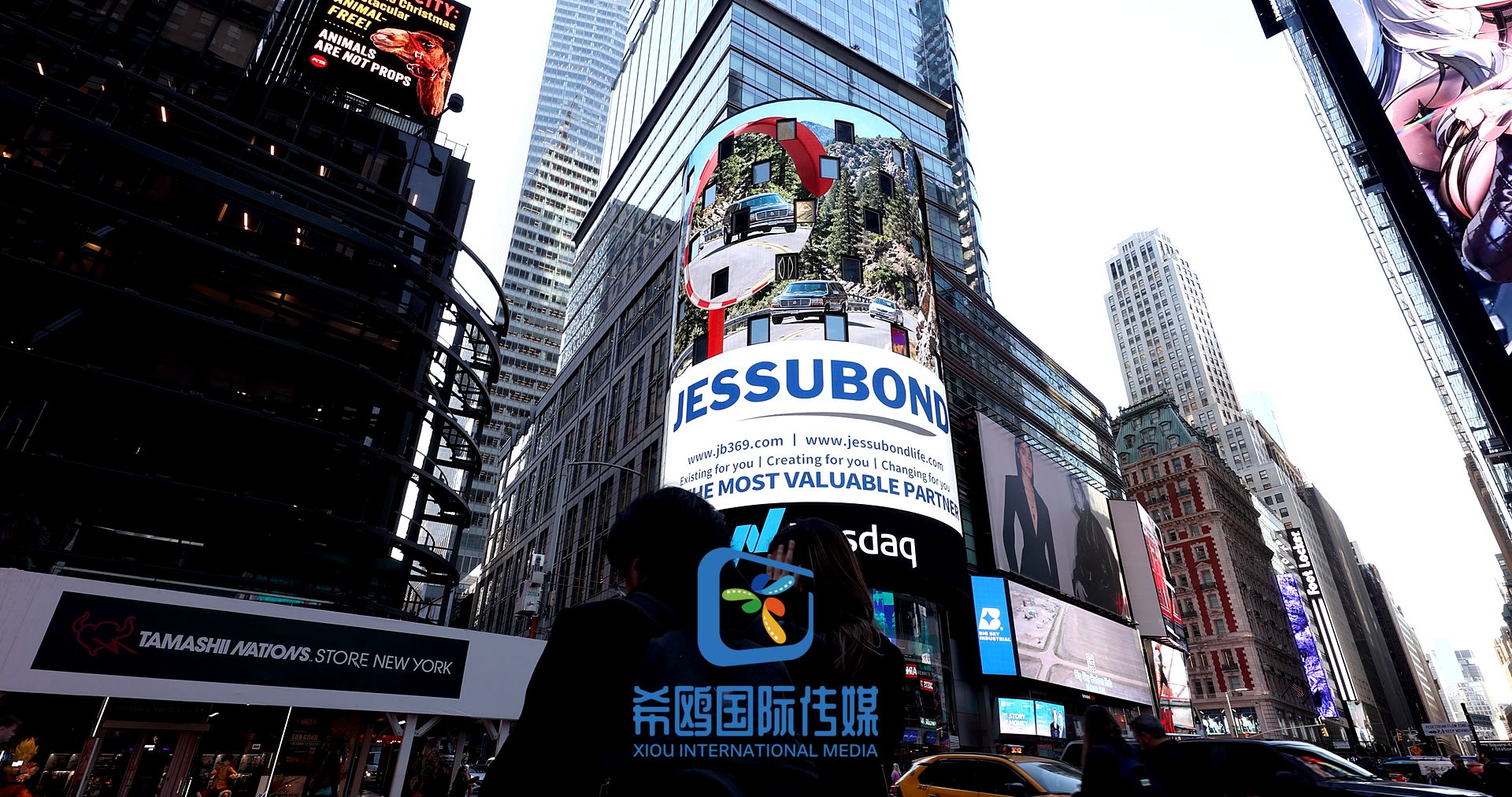 纳斯达克大屏客户案例 近期 纽约时代广场大屏广告实拍