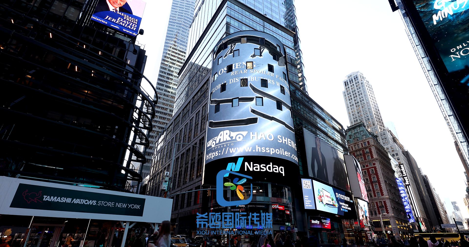 纳斯达克大屏客户案例 近期 纽约时代广场大屏广告实拍
