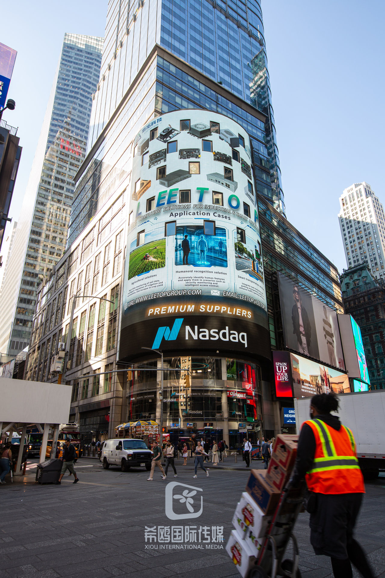 纳斯达克大屏客户案例 2026年06月03日 纽约时代广场大屏广告实拍